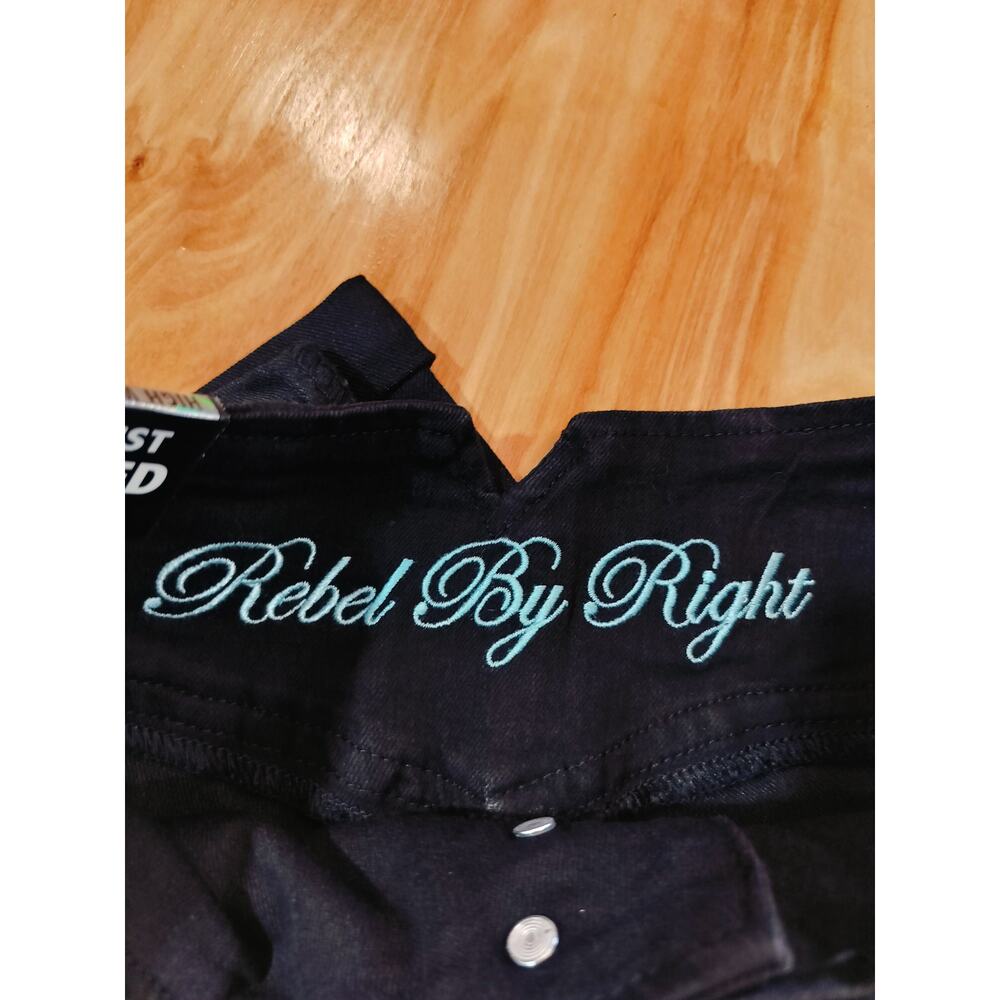Rebel By Right High Waist Cropped Black Jeans Womens Size 1 Skinny - Picture 7 of 9